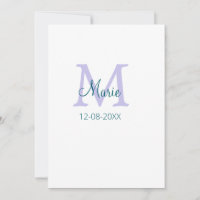 名シンプルミニマル前モノグラム紫の緑の日付を追加