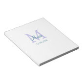 名シンプルミニマル前モノグラム紫の緑の日付を追加 ノートパッド (アングル)