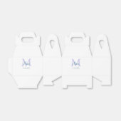 名シンプルミニマル前モノグラム紫の緑の日付を追加 フェイバーボックス (折り畳みなし)