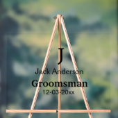 名シンプルミニマル前groomsmanの追カスタム加 アクリルサイン (ニュートラル)