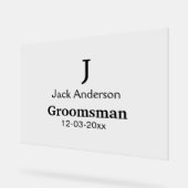名シンプルミニマル前groomsmanの追カスタム加 アクリルサイン (傾斜)