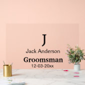 名シンプルミニマル前groomsmanの追カスタム加 アクリルサイン (ウェディング)