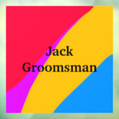 名シンプルミニマル前groomsmanの追カスタム加 ウィンドウサイン (シート3)