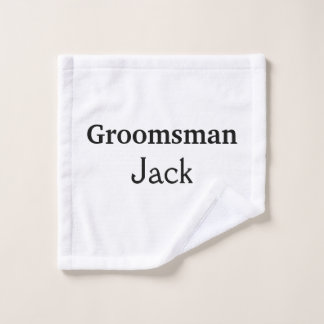 名シンプルミニマル前groomsmanの追カスタム加 ウォッシュタオル