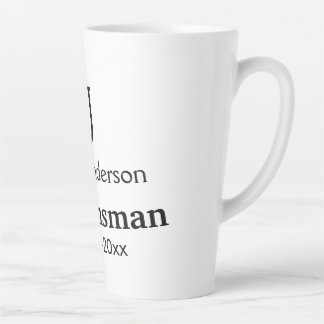 名シンプルミニマル前groomsmanの追カスタム加 カフェラテマグ