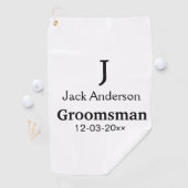 名シンプルミニマル前groomsmanの追カスタム加 ゴルフタオル (インサイチュ)