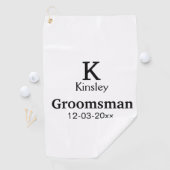 名シンプルミニマル前groomsmanの追カスタム加 ゴルフタオル (インサイチュ)