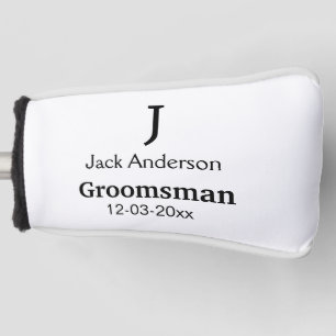 名シンプルミニマル前groomsmanの追カスタム加 ゴルフヘッドカバー