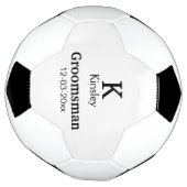 名シンプルミニマル前groomsmanの追カスタム加 サッカーボール (回転)