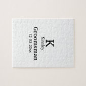 名シンプルミニマル前groomsmanの追カスタム加 ジグソーパズル (横)