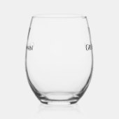 名シンプルミニマル前groomsmanの追カスタム加 ステムなしワイングラス (左)