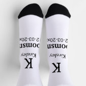 名シンプルミニマル前groomsmanの追カスタム加 ソックス (上部)