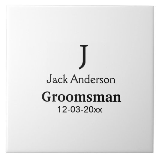 名シンプルミニマル前groomsmanの追カスタム加 タイル (正面)