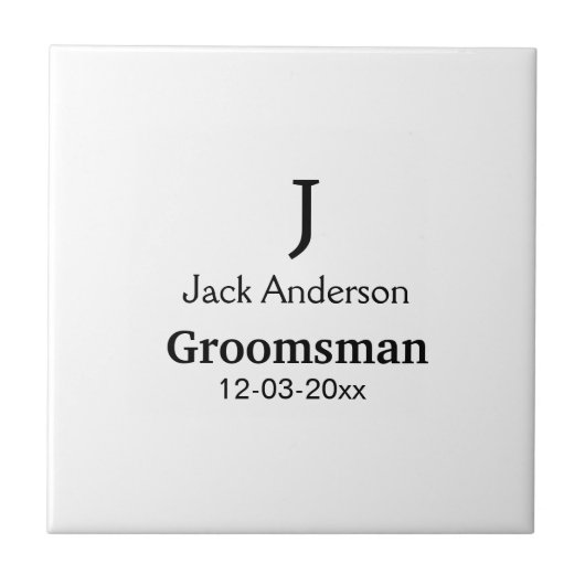 名シンプルミニマル前groomsmanの追カスタム加 タイル (正面)
