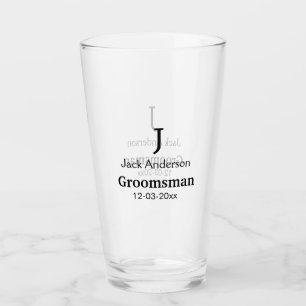 名シンプルミニマル前groomsmanの追カスタム加 タンブラーグラス