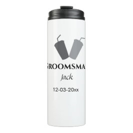名シンプルミニマル前groomsmanの追カスタム加 タンブラー