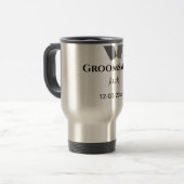 名シンプルミニマル前groomsmanの追カスタム加 トラベルマグ (正面左)
