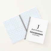 名シンプルミニマル前groomsmanの追カスタム加 ノートブック (内部)