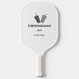 名シンプルミニマル前groomsmanの追カスタム加 ピックルボールラケット