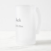 名シンプルミニマル前groomsmanの追カスタム加 フロストグラスビールジョッキ (正面右)