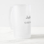 名シンプルミニマル前groomsmanの追カスタム加 フロストグラスビールジョッキ (正面左)