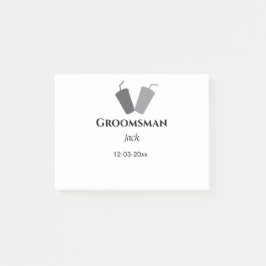 名シンプルミニマル前groomsmanの追カスタム加 ポストイット