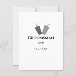 名シンプルミニマル前groomsmanの追カスタム加 ポストカード