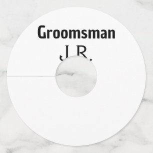 名シンプルミニマル前groomsmanの追カスタム加 ワイングラスタグ