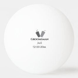 名シンプルミニマル前groomsmanの追カスタム加 卓球ボール
