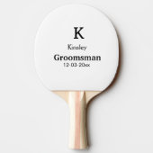 名シンプルミニマル前groomsmanの追カスタム加 卓球ラケット (裏面)
