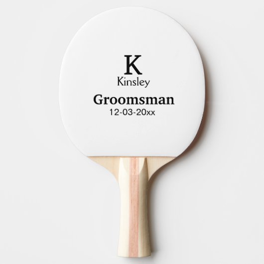 名シンプルミニマル前groomsmanの追カスタム加 卓球ラケット (正面)