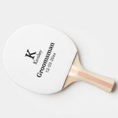 名シンプルミニマル前groomsmanの追カスタム加 卓球ラケット (横)