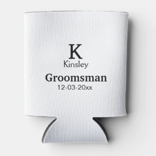 名シンプルミニマル前groomsmanの追カスタム加 缶クーラー
