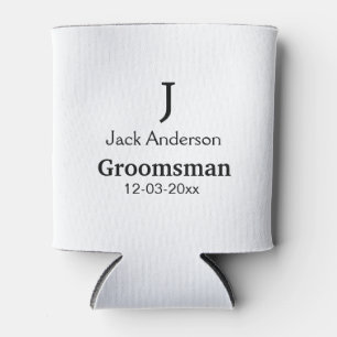 名シンプルミニマル前groomsmanの追カスタム加 缶クーラー