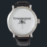 名シンプルミニマル前groomsmanの追カスタム加 腕時計<br><div class="desc">デザイン</div>