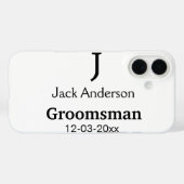 名シンプルミニマル前groomsmanの追カスタム加 Case-Mate iPhoneケース (裏面 (横))