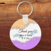 名シンプルミニマル感謝してい文字日cus キーホルダー (正面)