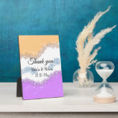 名シンプルミニマル感謝してい文字日cus フォトプラーク (側面)