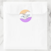 名シンプルミニマル感謝してい文字日cus ラウンドシール (バッグ)