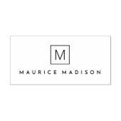 名シンプルモダンモノグラム ラバースタンプ (インプリント)