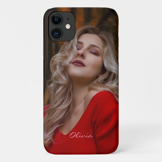 名シンプルモダン字の付いたミニマル写真 Case-Mate iPhoneケース (裏面)