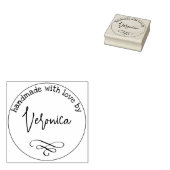 名シンプル前で愛で手作りカスタムの ラバースタンプ (押印)