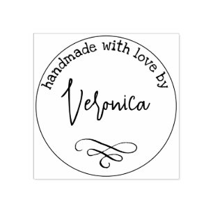 名シンプル前で愛で手作りカスタムの ラバースタンプ