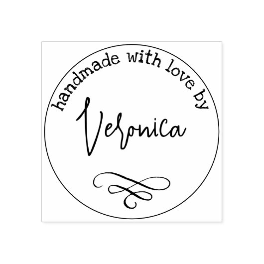 名シンプル前で愛で手作りカスタムの ラバースタンプ (インプリント)