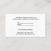 名シンプル前のアドレスの追加文字のロゴ 割引カード (裏面)