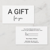 名シンプル前のアドレスの追加文字のロゴ 割引カード (正面/裏面)