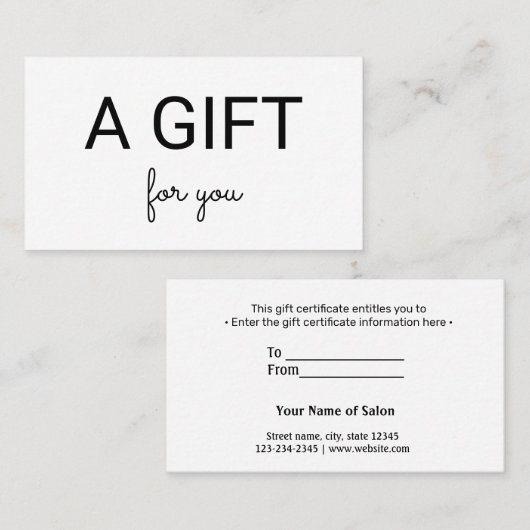 名シンプル前のアドレスの追加文字のロゴ 割引カード (正面/裏面)