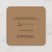 名シンプル前のアドレスの追加文字のロゴdis スクエア名刺 (裏面)