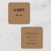 名シンプル前のアドレスの追加文字のロゴdis スクエア名刺 (正面/裏面)