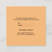 名シンプル前のアドレスの追加文字のロゴdis スクエア名刺 (裏面)